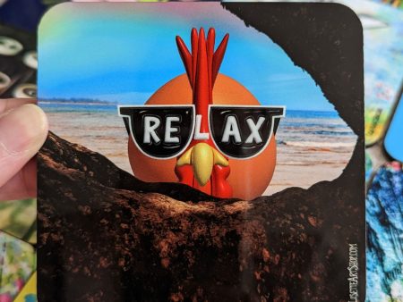 Beach Chicken with Relax Sunglasses - Art Coaster Sale