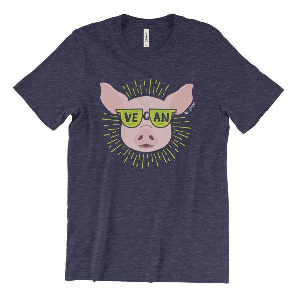 Vegan Sunglasses  Cool Pig - Unisex T-Shirt Hot on Sale