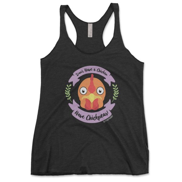 Don t Have a Chicken, Have Chickpeas!  Tri-blend Racerback Vegan Tank Sale