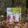 Vegan Home  Whimsical Animals in Flower Crowns Art on Wood Block - Vegan Sign on Sale