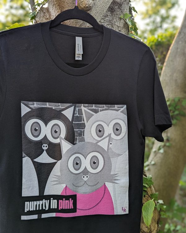 Purrrty in Pink  80 s Parody Unisex Cat T-Shirt Hot on Sale