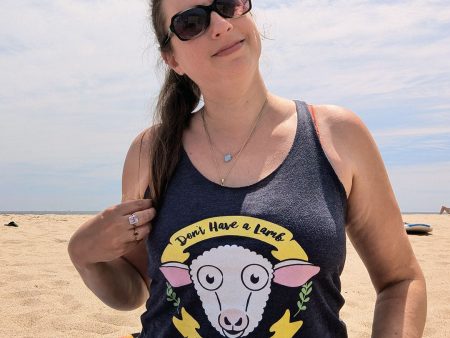 Don t Have a Lamb, Have Seitan!  Tri-blend Racerback Vegan Tank For Discount