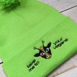 Take Me To Your Vegans  Embroidered Beanie with Pom-pom, Alien Cow Hat Sale