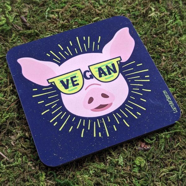 Vegan Sunglasses  Cool Pig Coaster For Cheap