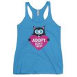 Adopt, Don t Shop.  (cat with heart) Tri-blend Racerback Tank Sale