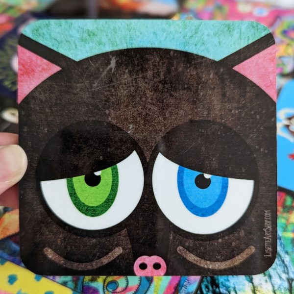 Time for Coffee - Sleepy Cat Art Coaster Online