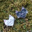 I Love Cats  Black Heart Cat Enamel Pin on Sale