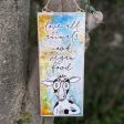 Cook Vegan Food  Whimsical Cow Large Wood Sign Online