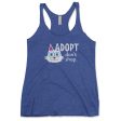 Adopt, Don t Shop.  (cat ear) Tri-blend Racerback Tank Fashion