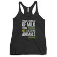 Proud Plant Milk Drinker  Tri-blend Racerback Vegan Tank Online now