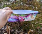 Cowpassionate Living - Pink Cow Vintage Pop  Small Zipper Pouch - Pencil Case - Vegan Makeup Bag Hot on Sale