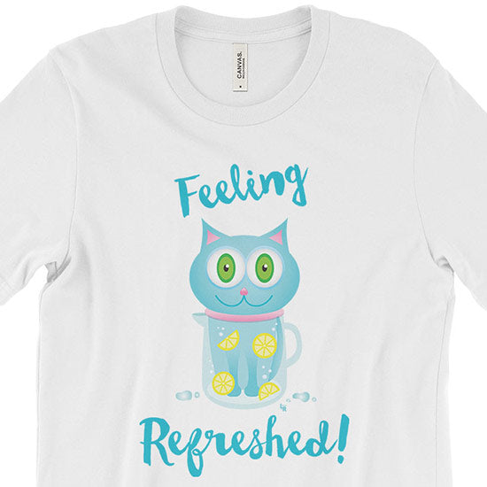 SALE  Feeling Refreshed  Unisex Cat T-Shirt Discount