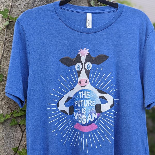 The Future is Vegan  Crystal Ball Cow Unisex T-Shirt Online