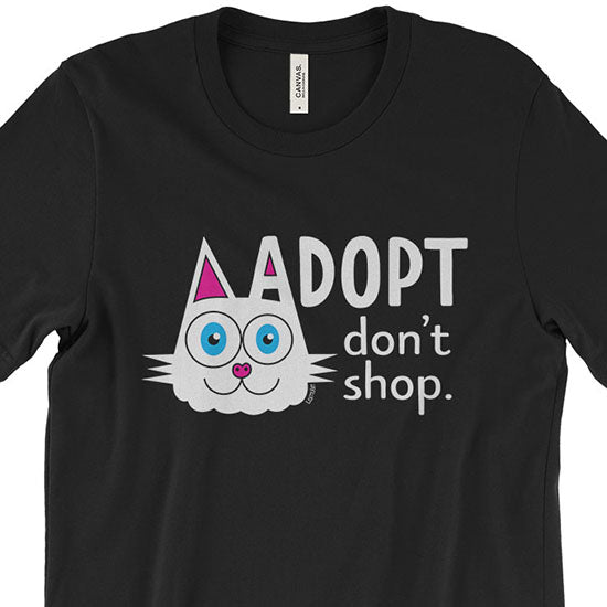 Adopt, Don t Shop.  (cat ear) Unisex T-Shirt on Sale