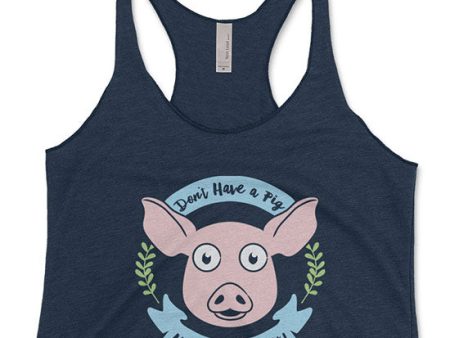 Don t Have a Pig, Have Jackfruit!  Tri-blend Racerback Vegan Tank Discount