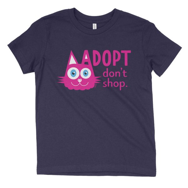 Adopt, Don t Shop.  (cat ear) Kids Youth T-Shirt For Sale