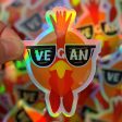 Vegan Sunglasses  Cool Chicken Holographic Vinyl Sticker Online Hot Sale