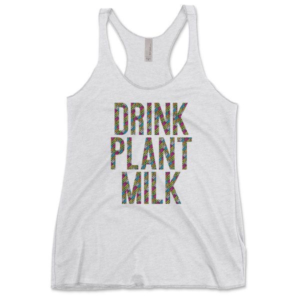 Drink Plant Milks  Tri-blend Racerback Vegan Tank For Cheap