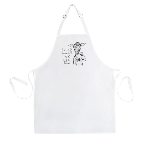 Cook Vegan Food  Cotton Kitchen Apron on Sale