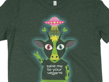 Take Me To Your Vegans  Alien Cow Youth T-Shirt Online