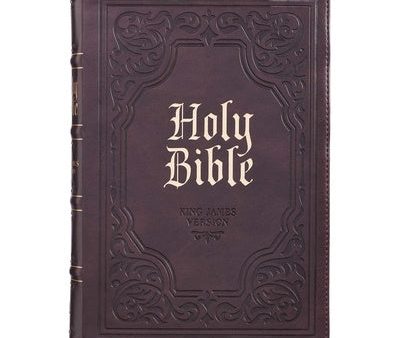 KJV Bible Giant Print Full Size Dark Brown Sale