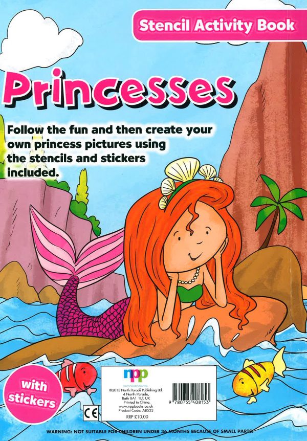 Activity Stencil Books - Princesses Online Sale